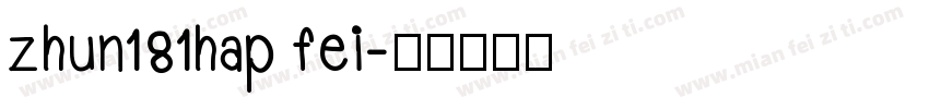 zhun181hap fei字体转换